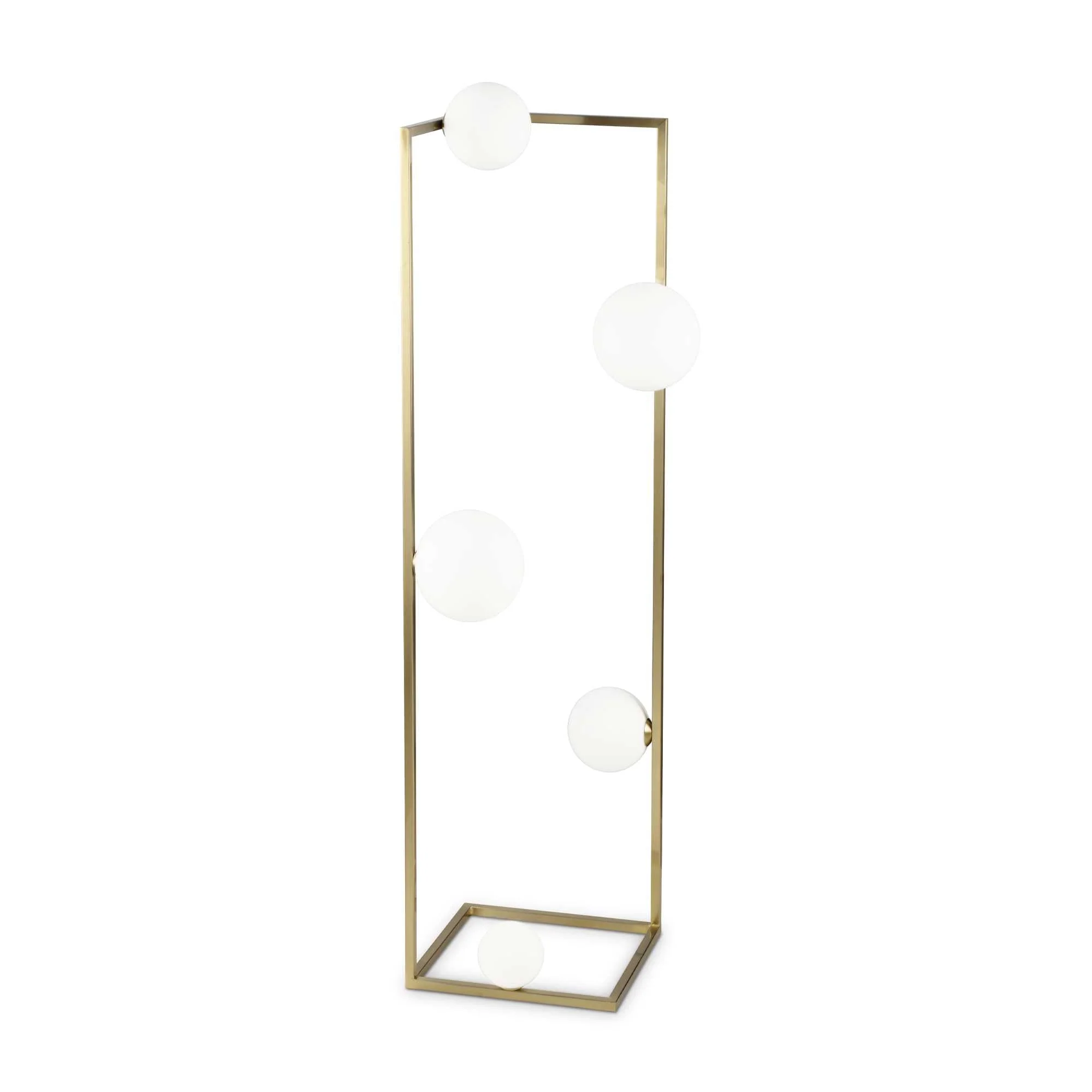 Angolo 5Lt Floor Lamp - Black/Brass Finish - Image 2