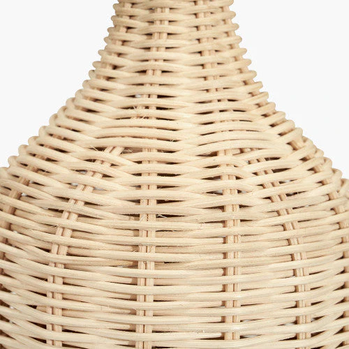 Anika Rattan Bottle Table Lamp- Natural/ Black Finishes - Image 5