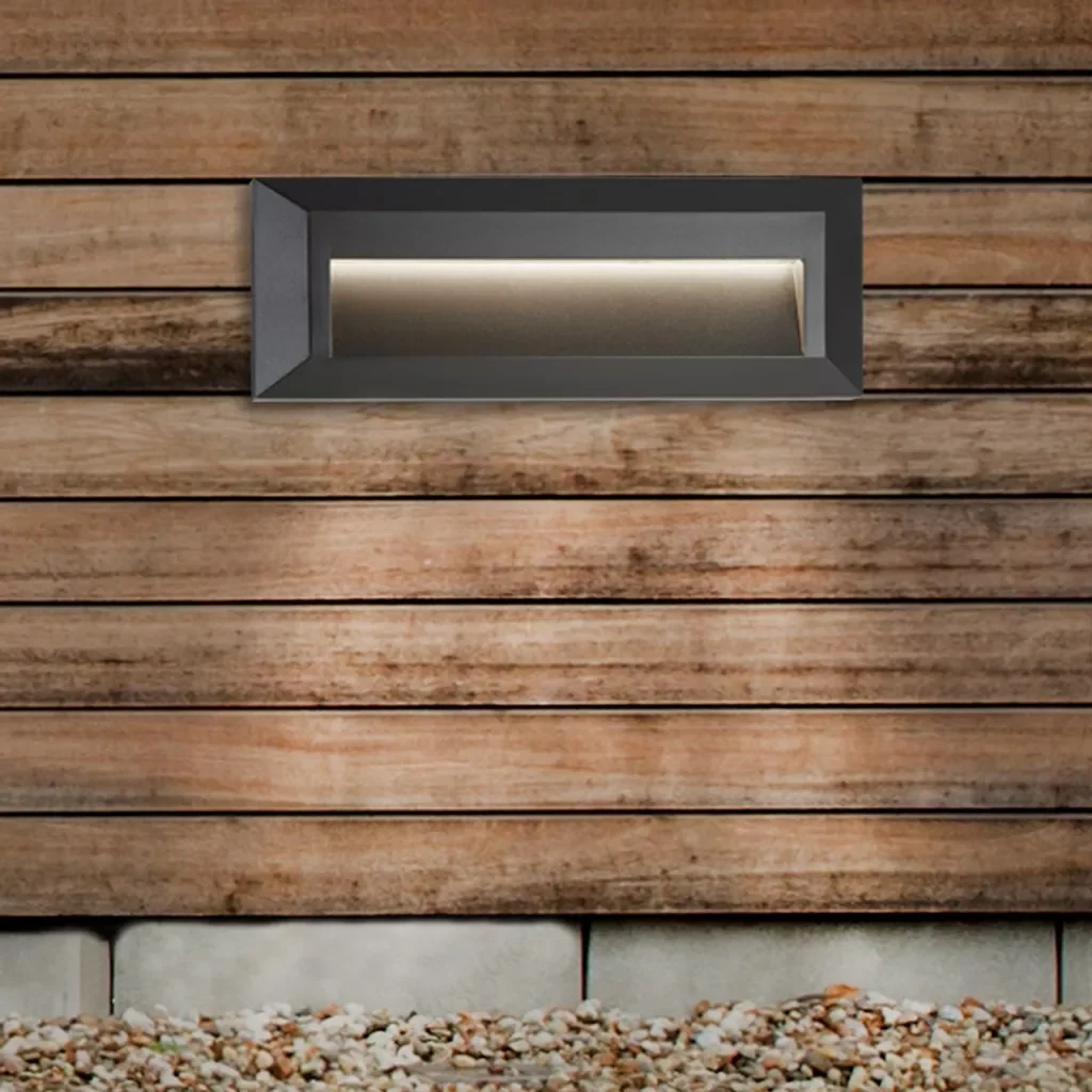 Ankle Outdoor Wall Light - Dark Grey Metal & Frosted Glass - Image 5