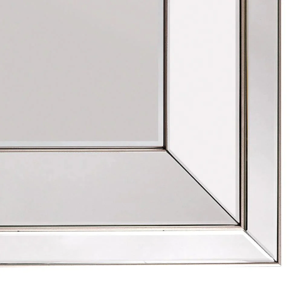 Annabella Rectangular Mirror - Silver Finish - Image 2