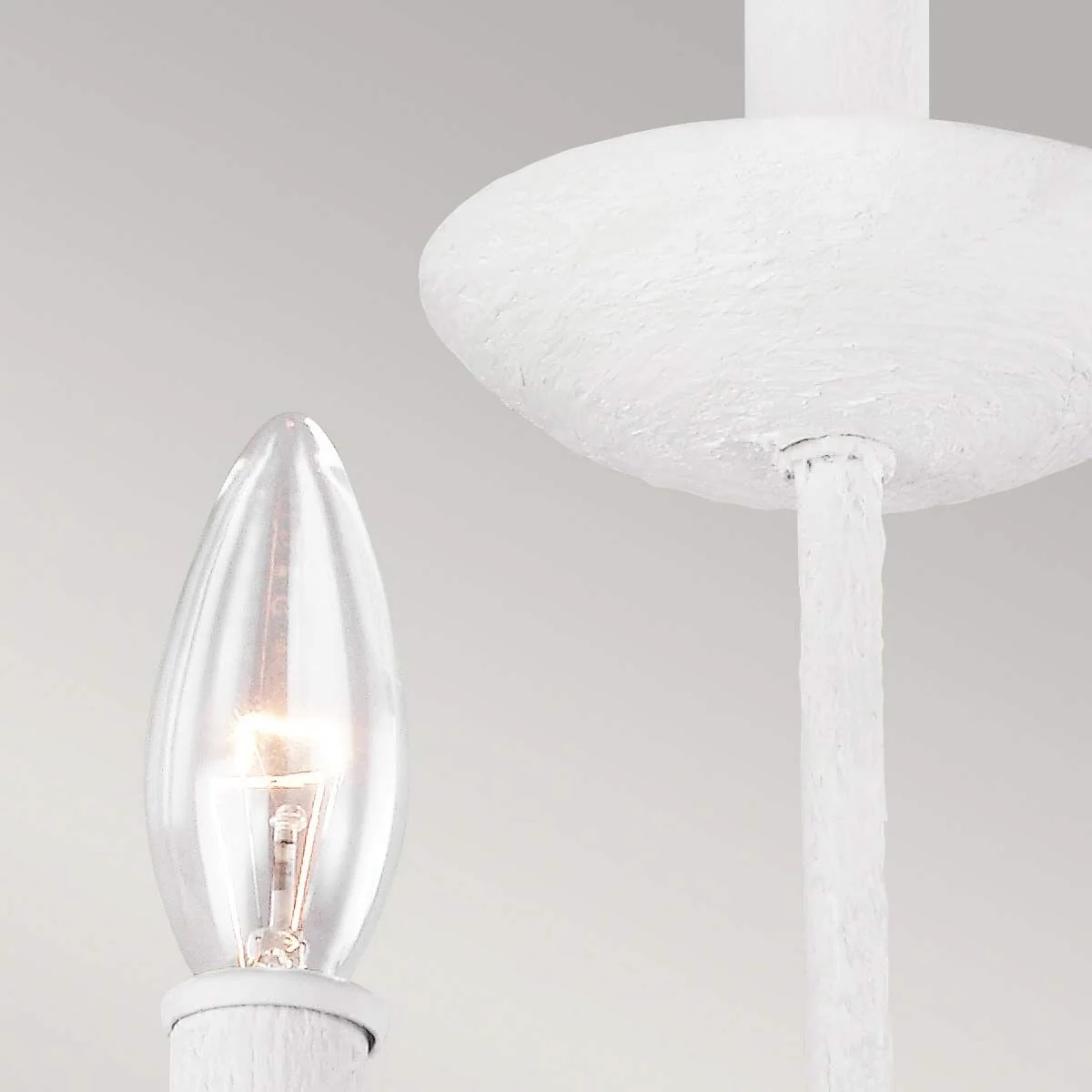 Annie 3 Light Wall Light - Textured Plaster White IP20 E14 - Image 3