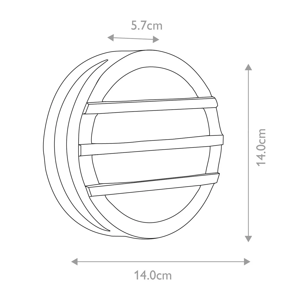 Ano 1 Light Wall/Ceiling Lantern - Graphite - Image 4