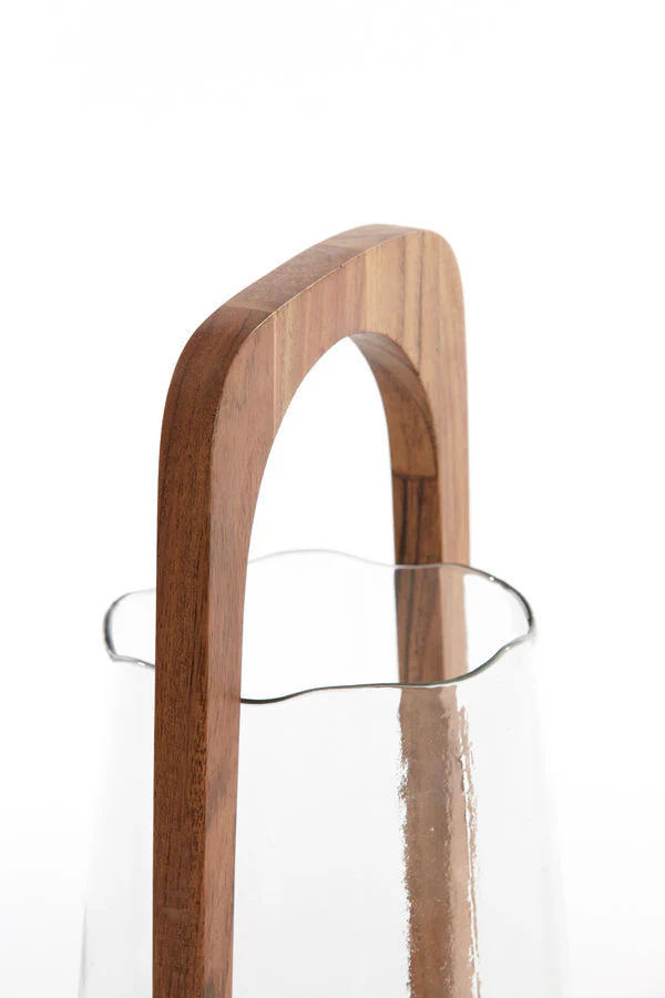 Anosy Small/Large Hurricane - Natural Wood & Clear Glass Finish - Image 4