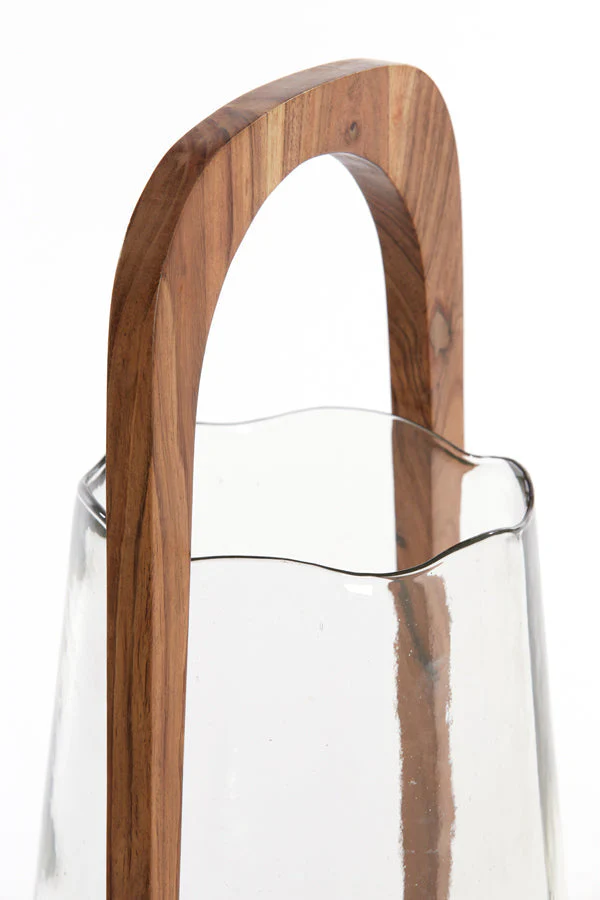 Anosy Small/Large Hurricane - Natural Wood & Clear Glass Finish - Image 8