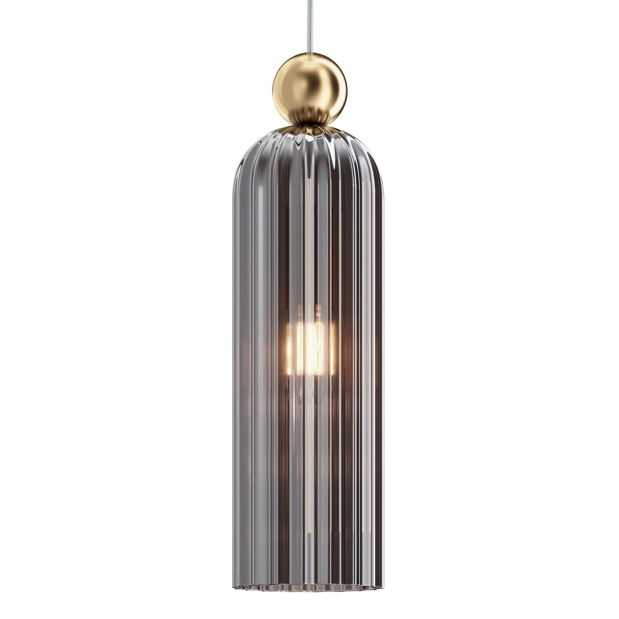 Antic Pendant Lamp - Brass & Grey/Brass & Cognac/Brass & White Finish - Image 2