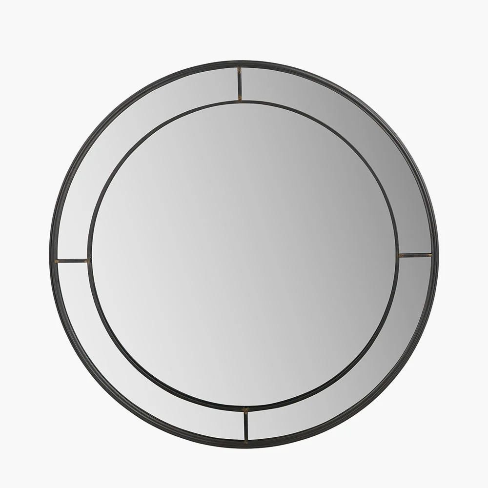 Antique Bronze Metal Round Wall Mirror - Small/Large - Image 5