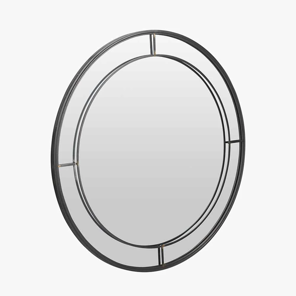 Antique Bronze Metal Round Wall Mirror - Small/Large - Image 6