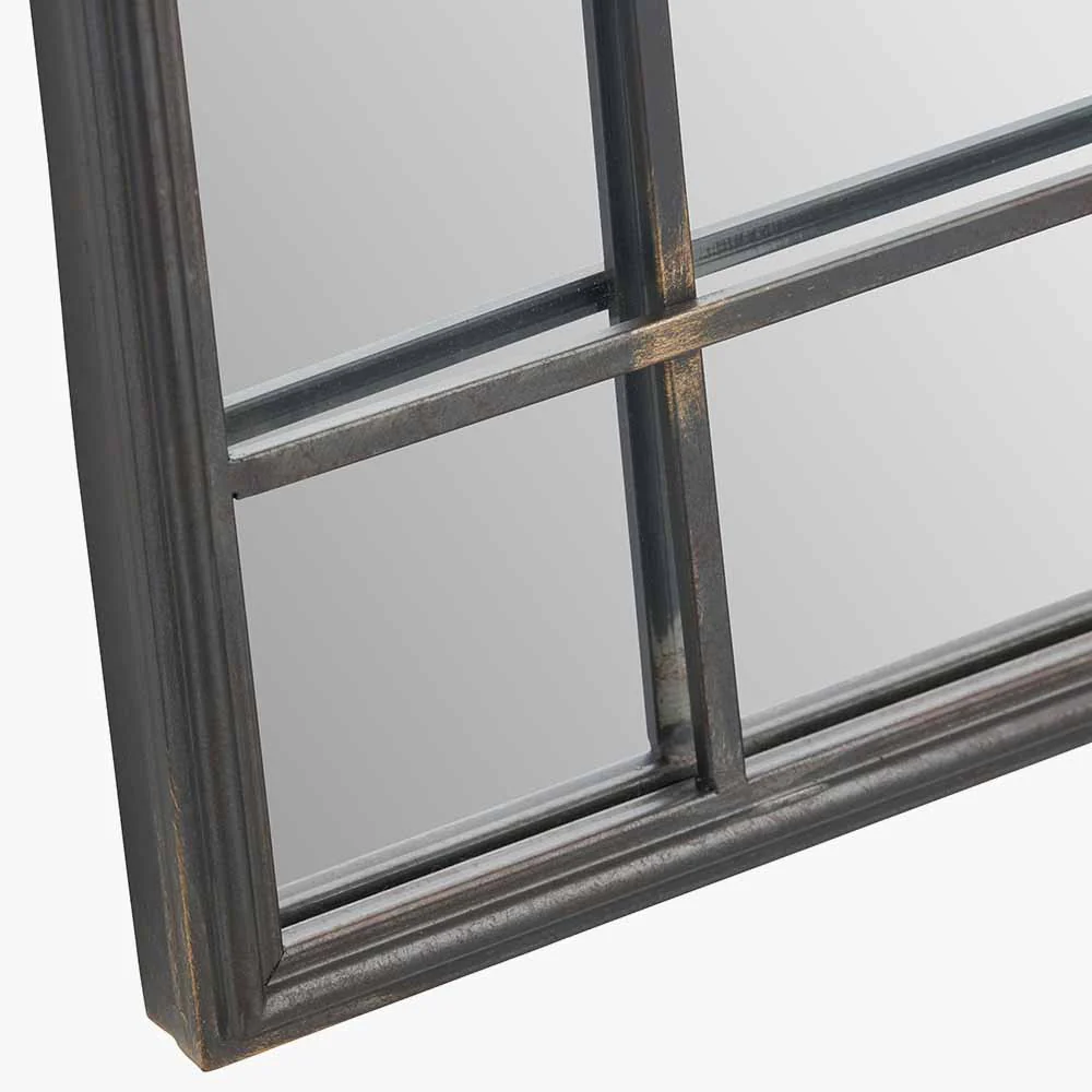 Antique Bronze Metal Square Wall Mirror - Image 4