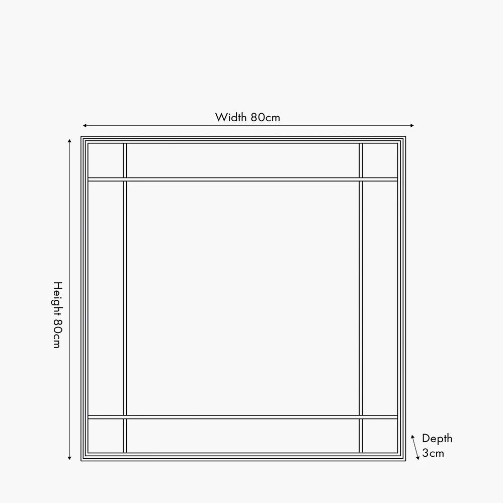 Antique Bronze Metal Square Wall Mirror - Image 6