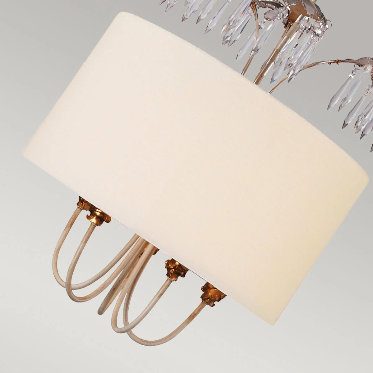 Antoinette 5 Light Pendant - Cream Patina, Gold & Silver Leaf - Image 2