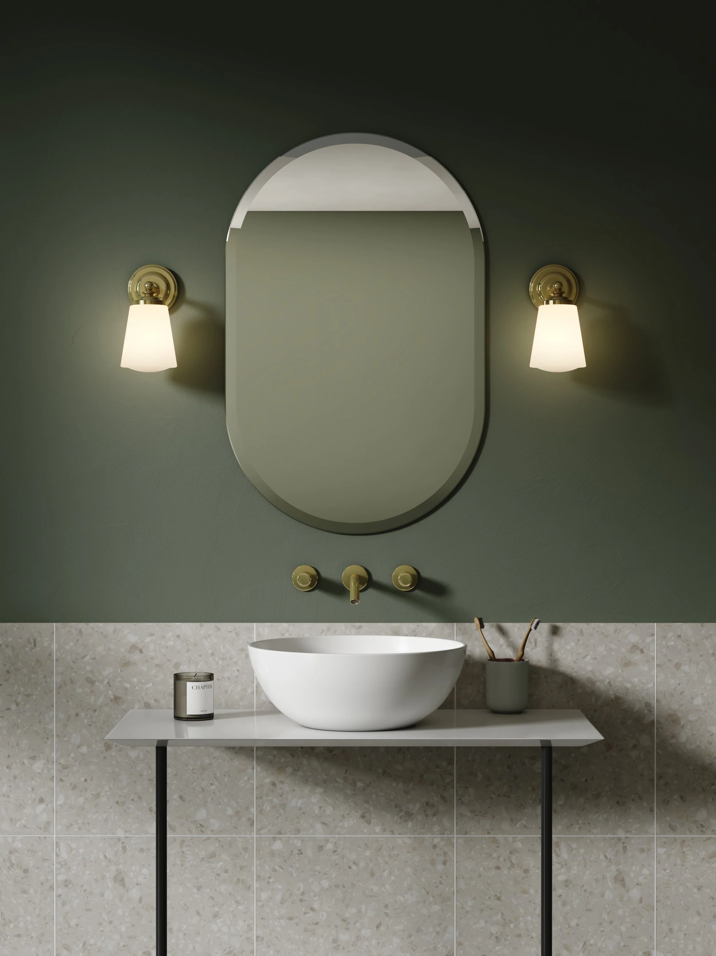Anton Bathroom Wall Light In Various Finishes E14 IP44 - Image 18