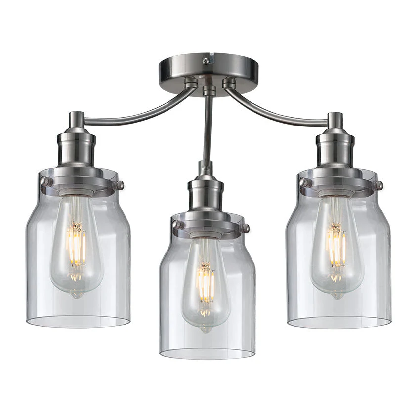 Apolo 3Lt Flush Ceiling Light - Various Finish - Image 2