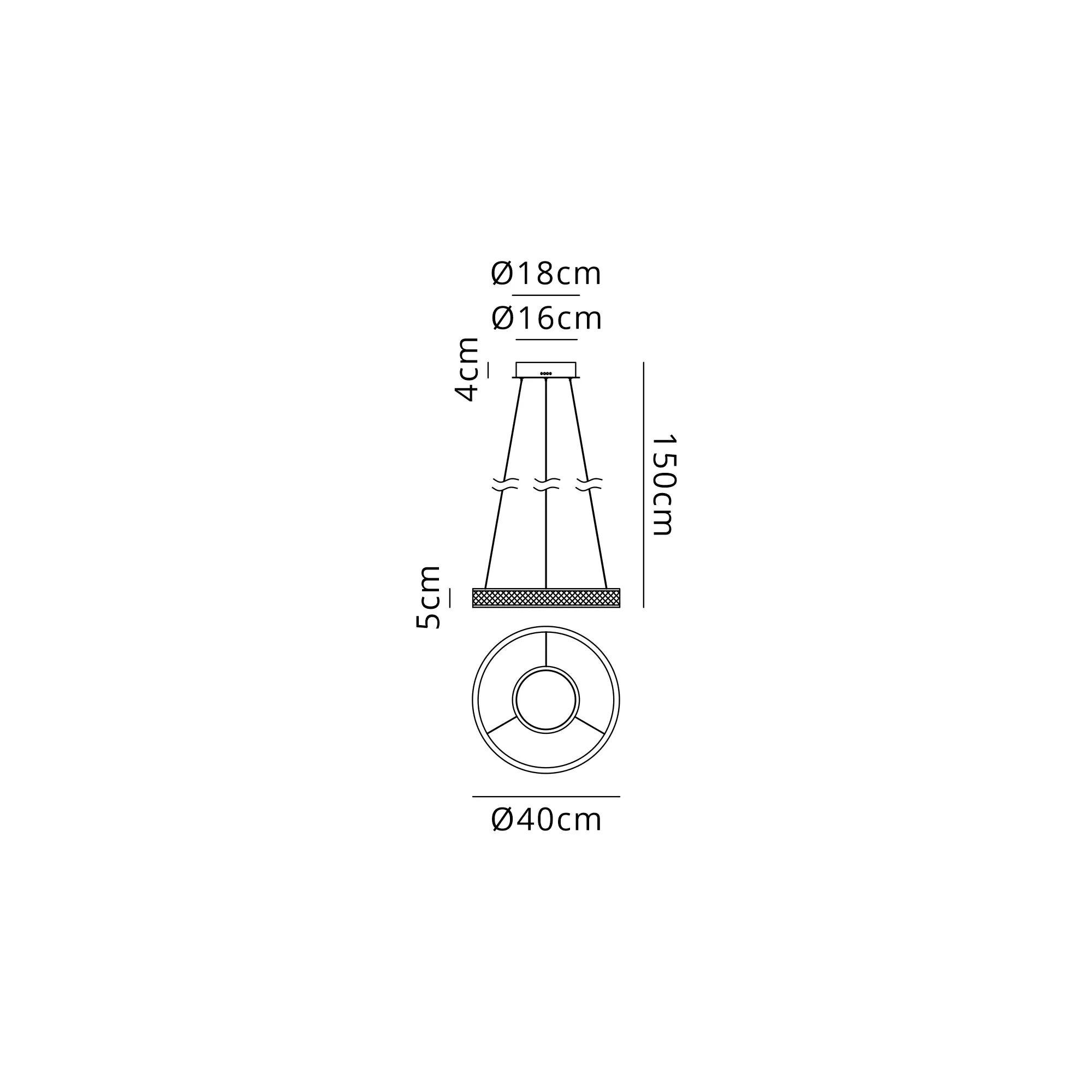 Aprica Round Hanging LED Ceiling Lights - Various Sizes - Image 2