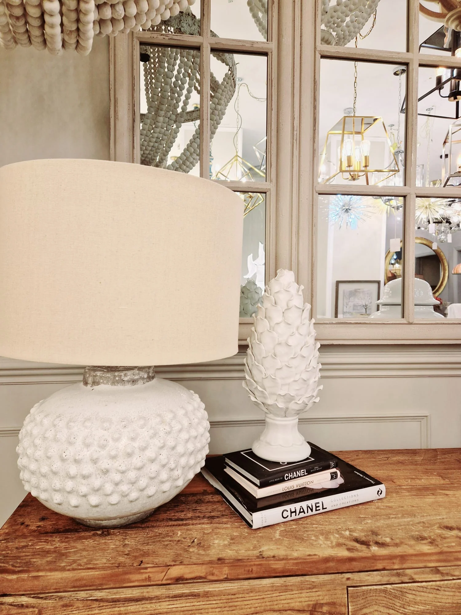April Bobble Table Lamp with Cream Shade - Image 3