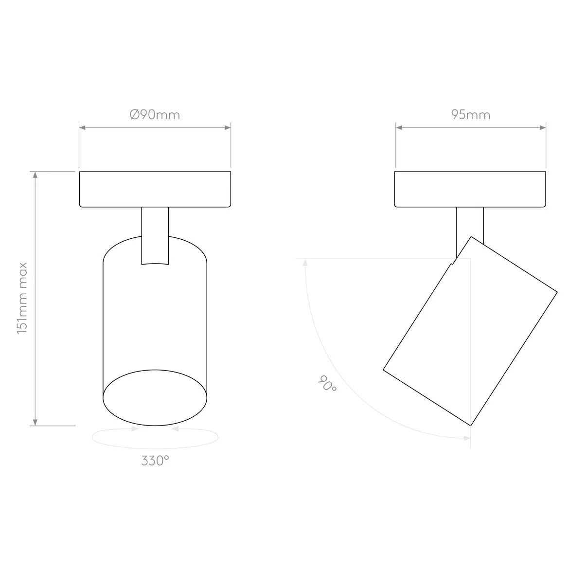 Aqua 1Lt Bathroom Spotlight IP44 - Matt White - Image 3