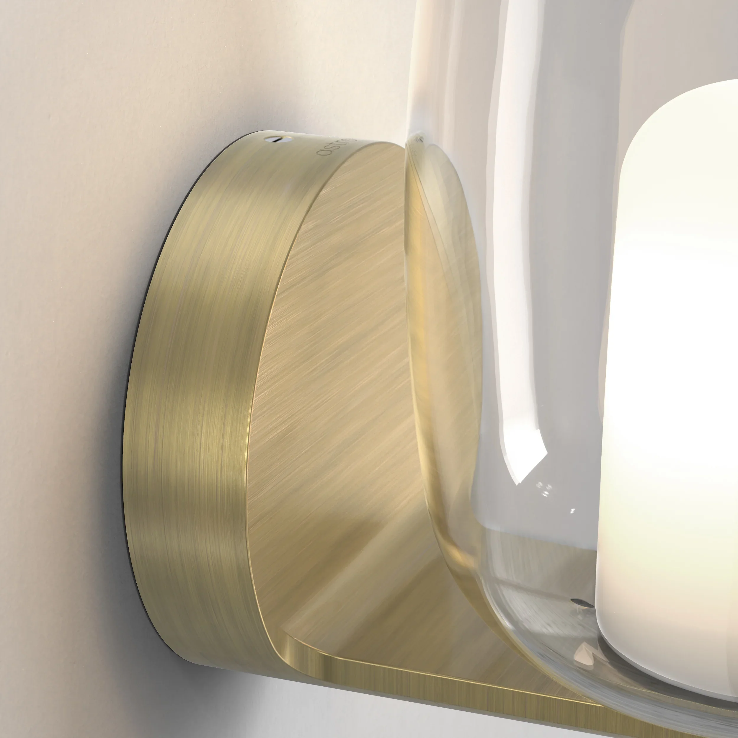 Aquina Bathroom Wall Light IP44- Matt Brushed Brass - Image 5