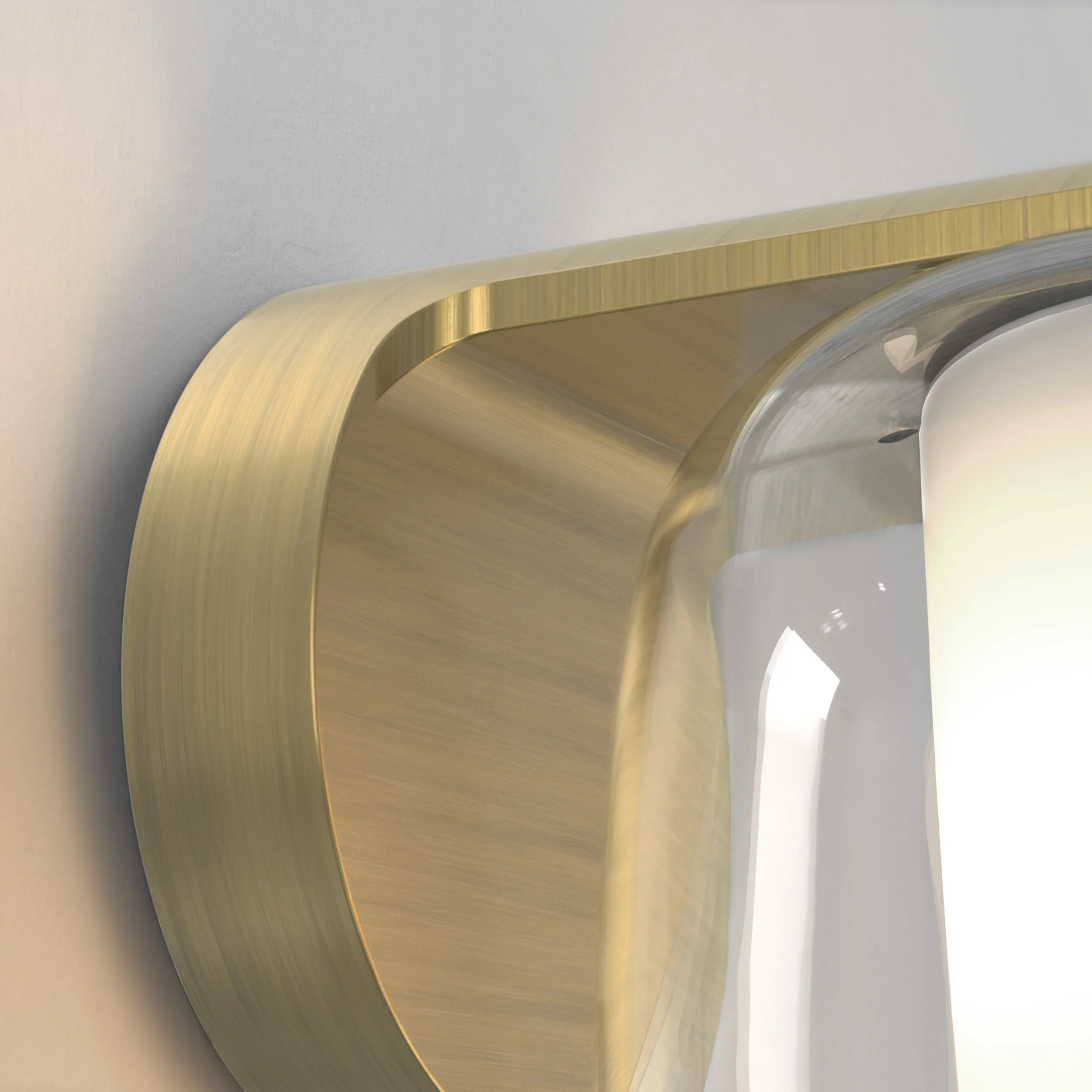 Aquina Bathroom Wall Light IP44- Matt Brushed Brass - Image 6