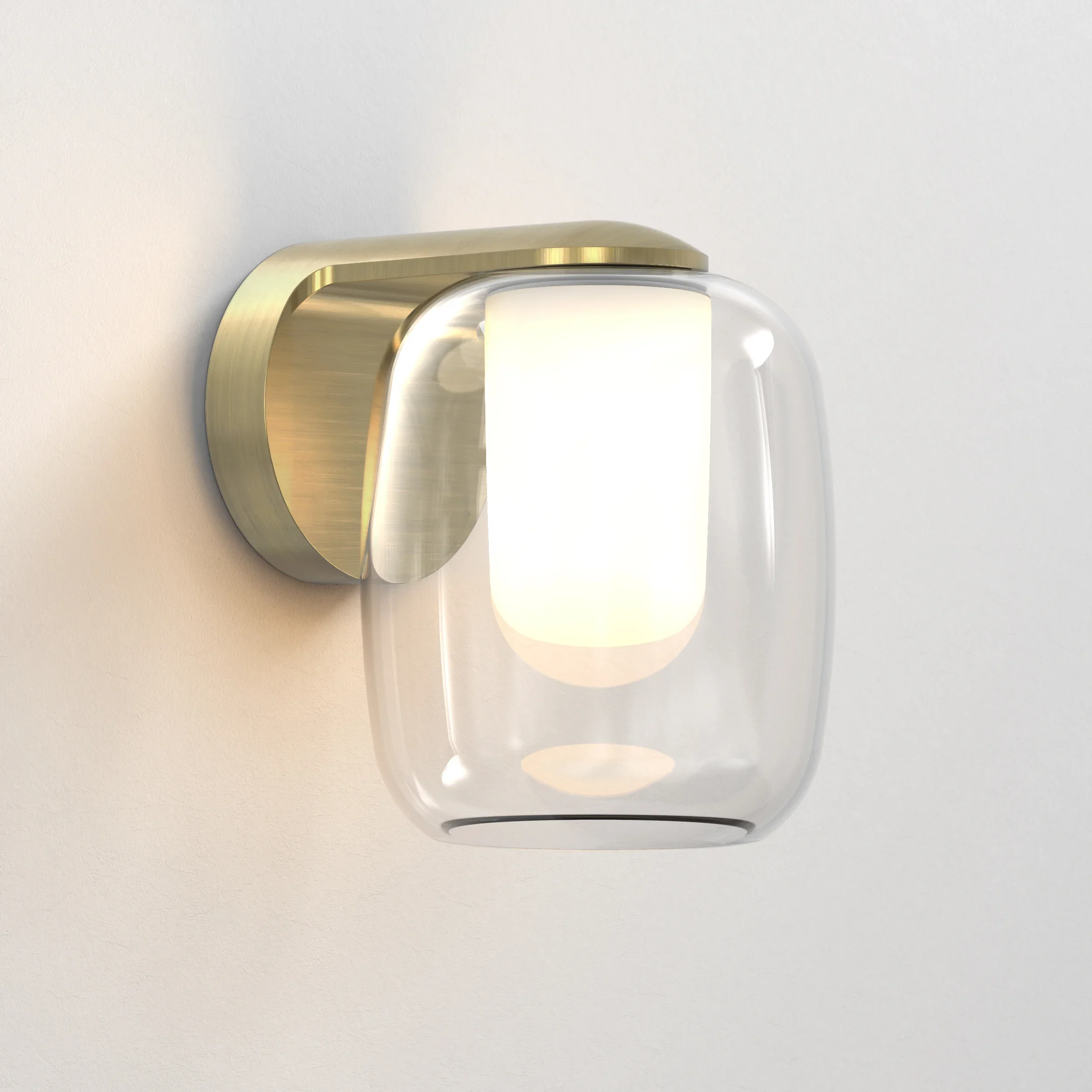 Aquina Bathroom Wall Light IP44- Matt Brushed Brass - Image 8