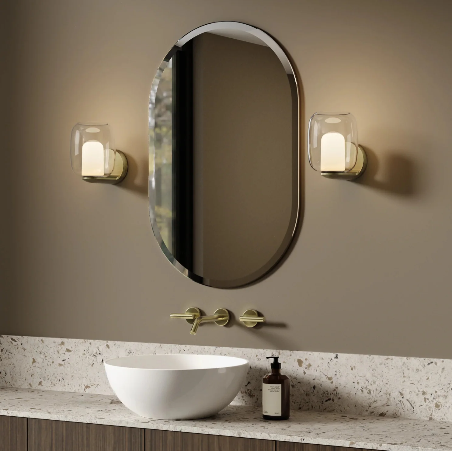 Aquina Bathroom Wall Light IP44 - Various Colours - Image 12