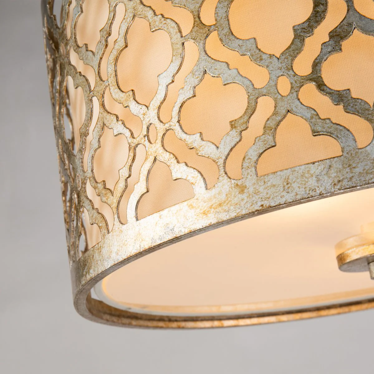 Arabella 2lt Flush Mount Ceiling Light - Distressed Gold Finish - Image 2