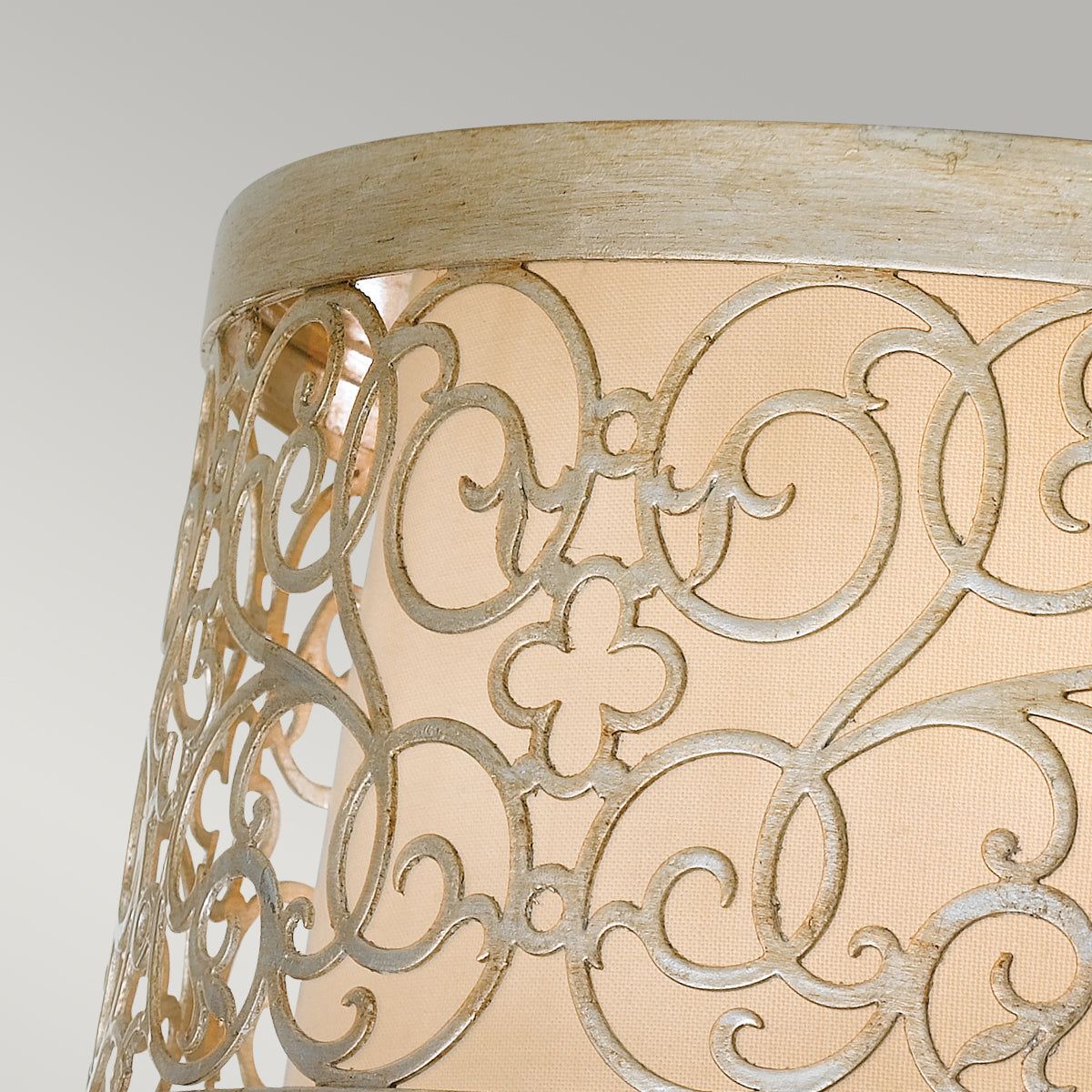 Arabesque 2L Flush Ceiling Light - Silver Leaf Patina Finish - Image 2