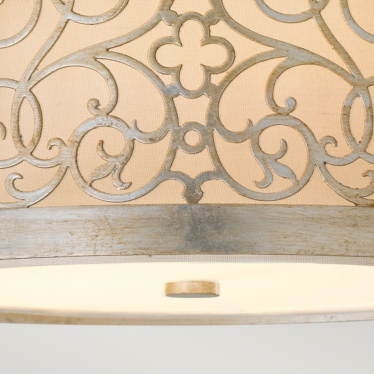 Arabesque 2L Flush Ceiling Light - Silver Leaf Patina Finish - Image 4