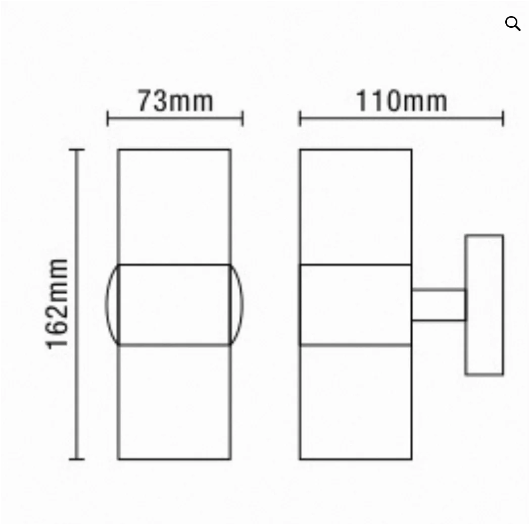 Arbo Carbon Fibre Up & Down Wall Light with Clear Tempered Glass - Anthracite/Rust - Image 4