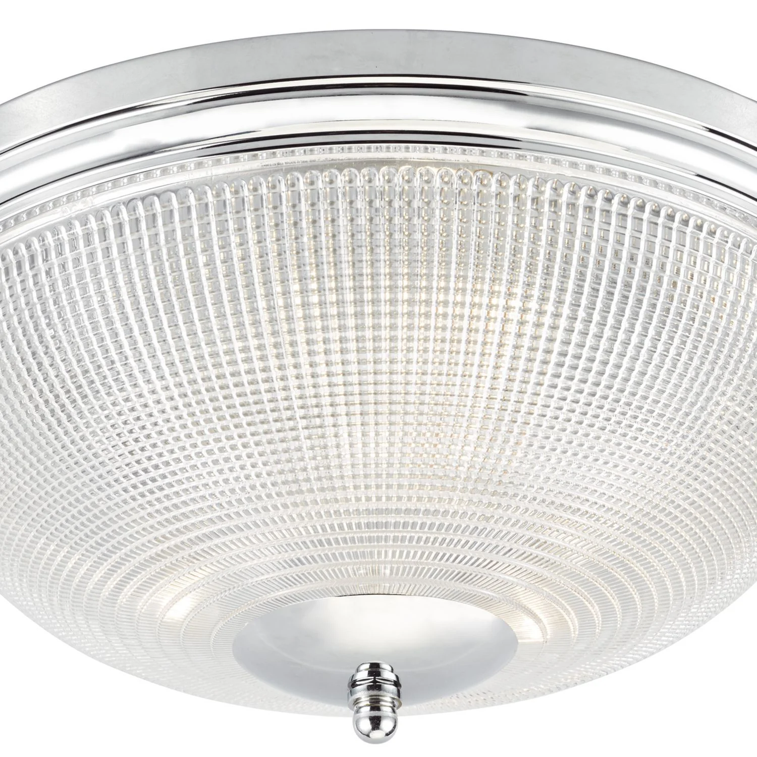 Arbor 3lt Flush Polished Chrome & Glass IP44 - Image 3