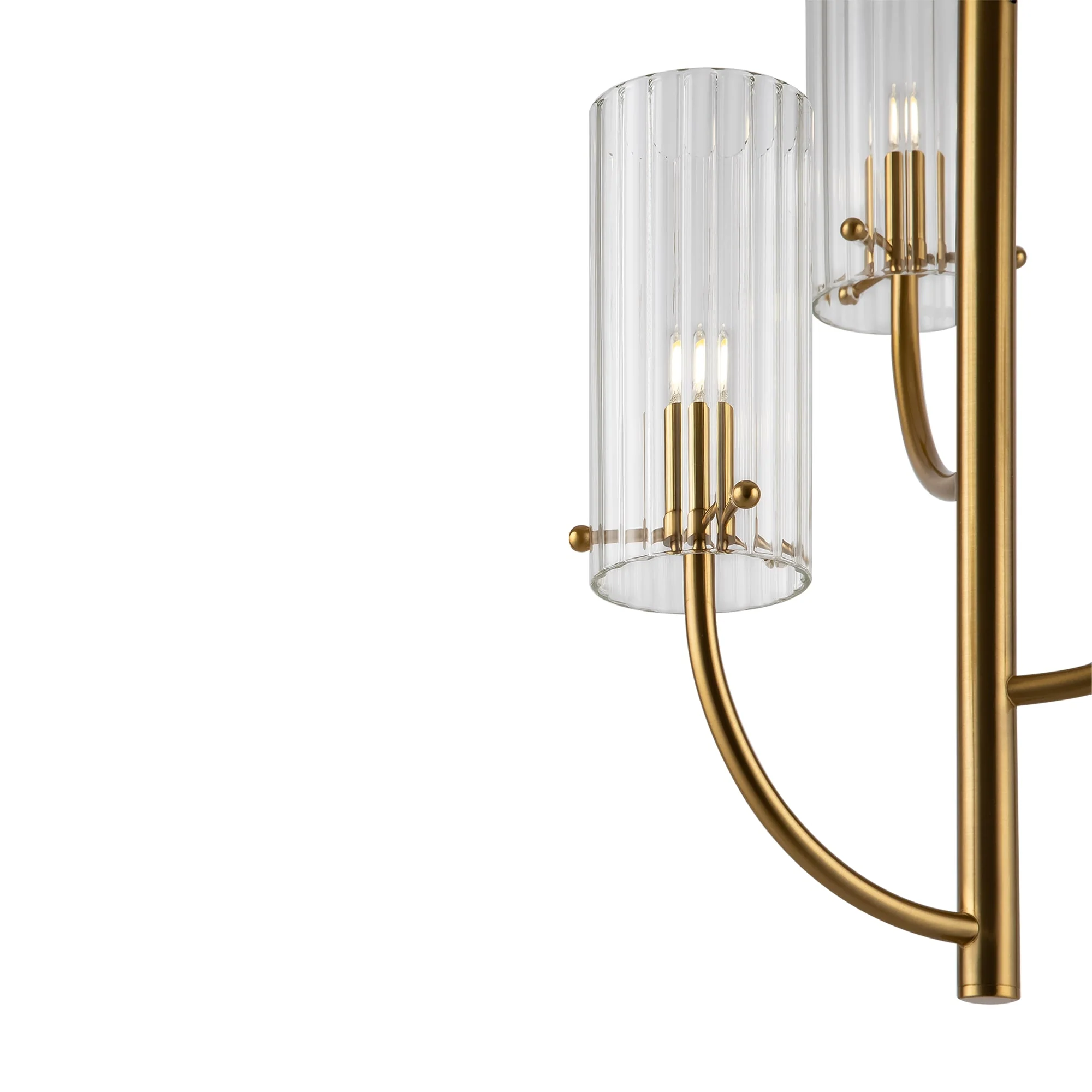 Arco 3Lt Centre Ceiling Light - Brass Finish - Image 5