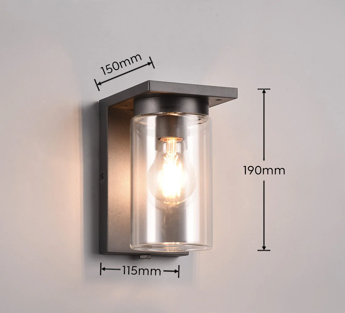 Ardila Outdoor Wall Light- Black/ Wood Finish - Image 10