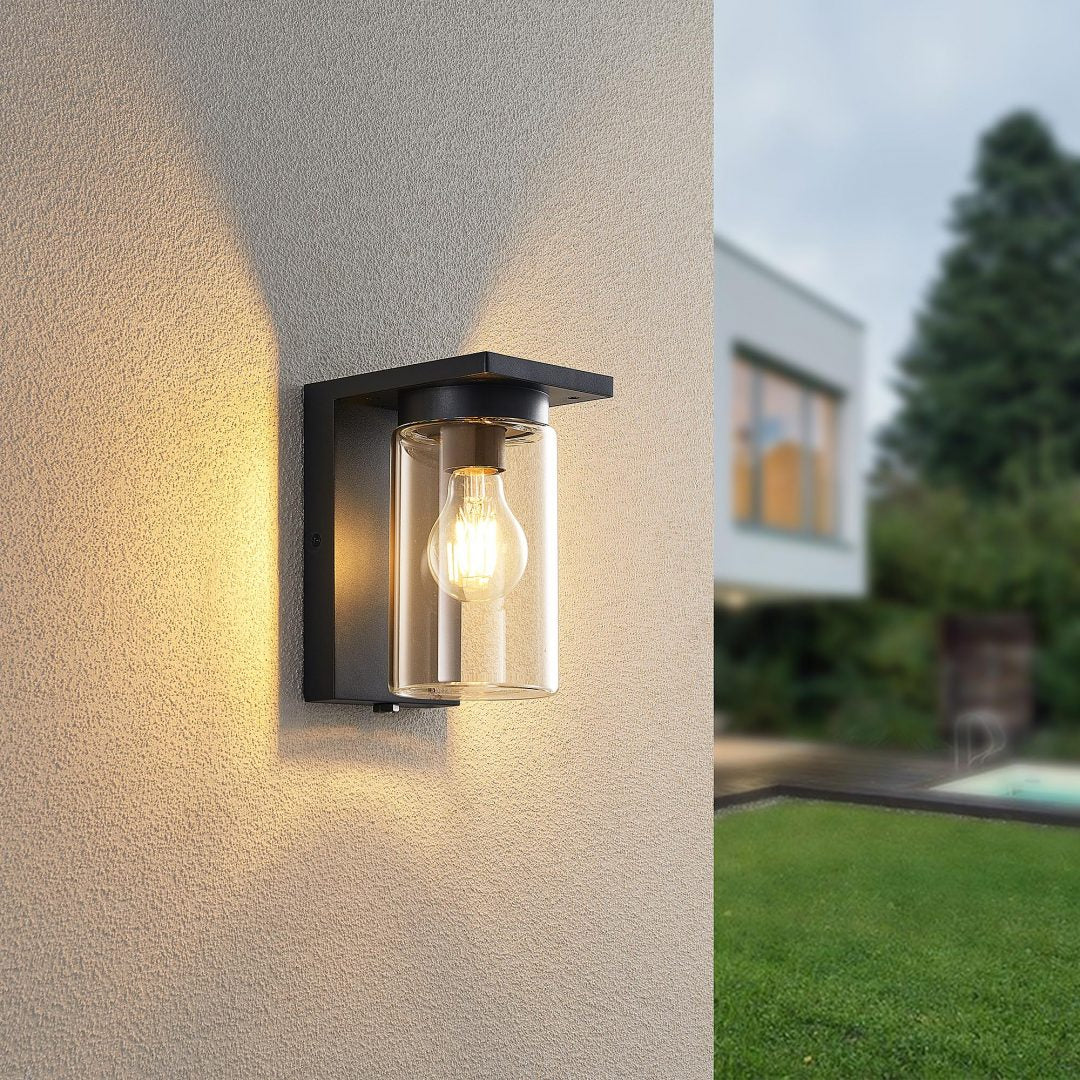 Ardila Outdoor Wall Light- Black/ Wood Finish - Image 13