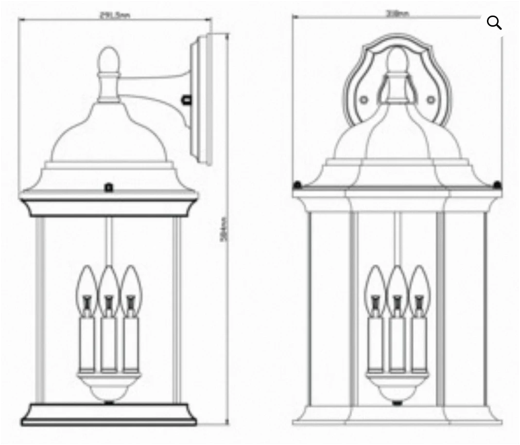 Ardley 6 Panel Lantern Antique Bronze - Image 7