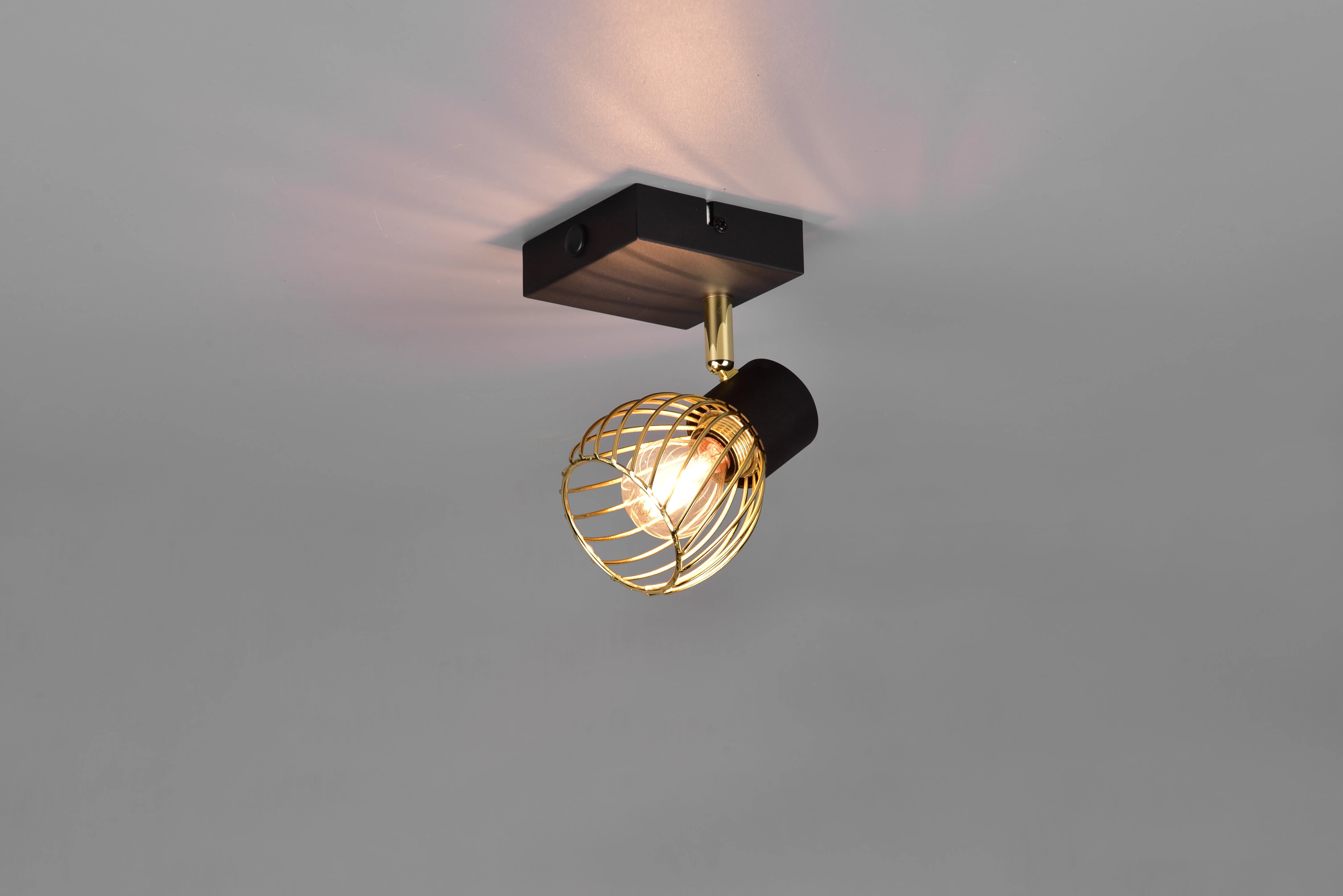 Ardon Wall/Ceiling Spotlight - Black & Gold - Image 4