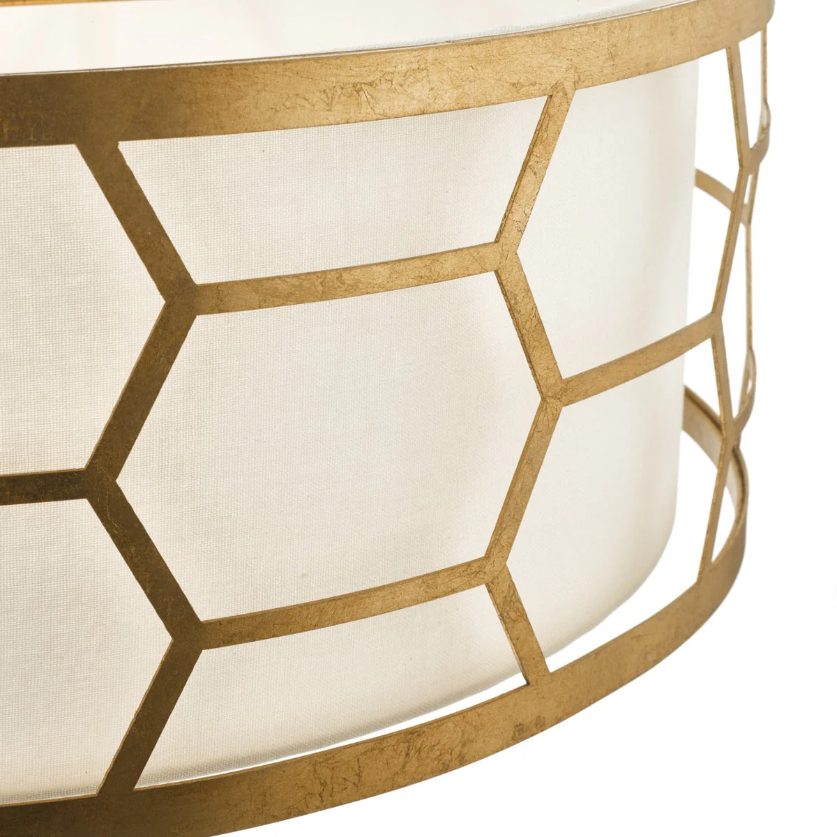Arendal 3/4Lt Light Pendant Gold Leaf With Bespoke Shade - Image 11