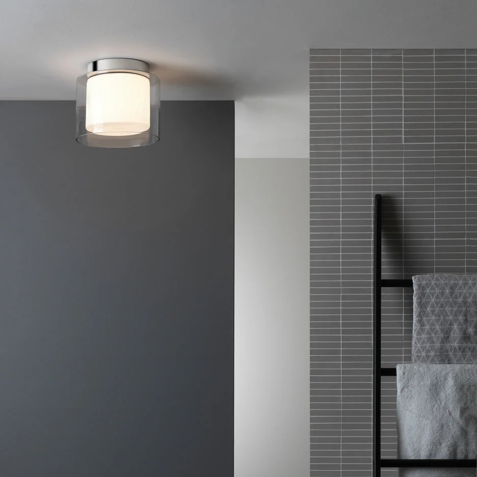 Arezzo Bathroom Flush Ceiling Light IP44 - Polished Chrome Finish - Image 2
