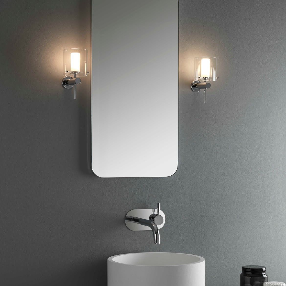 Arezzo Bathroom Wall Light IP44 - Polished Chrome Finish - Image 3