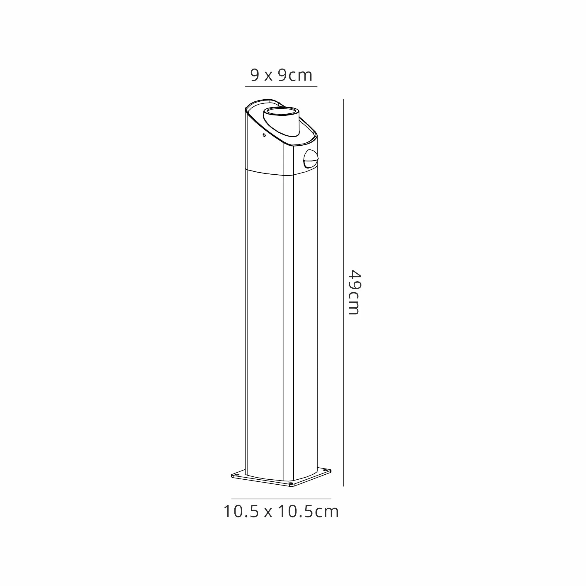 Argent Bollard Light IP44 PIR Motion Sensor - Various Colours - Image 2