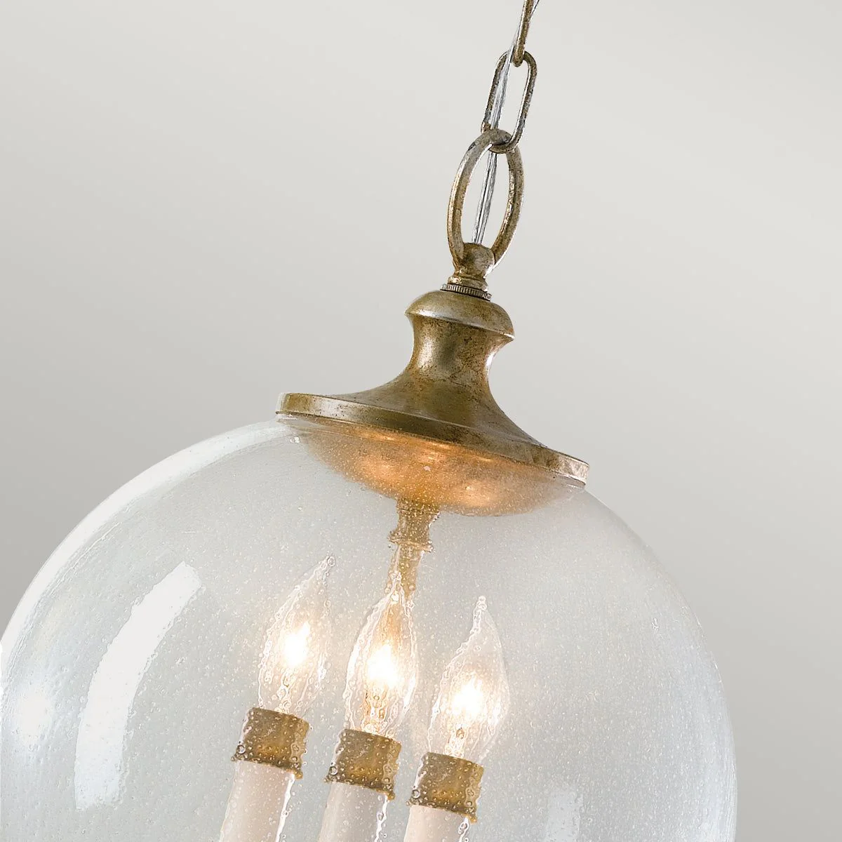 Argento 3Lt Centre Ceiling Light - Oxidized Silver Leaf Finish - Image 2