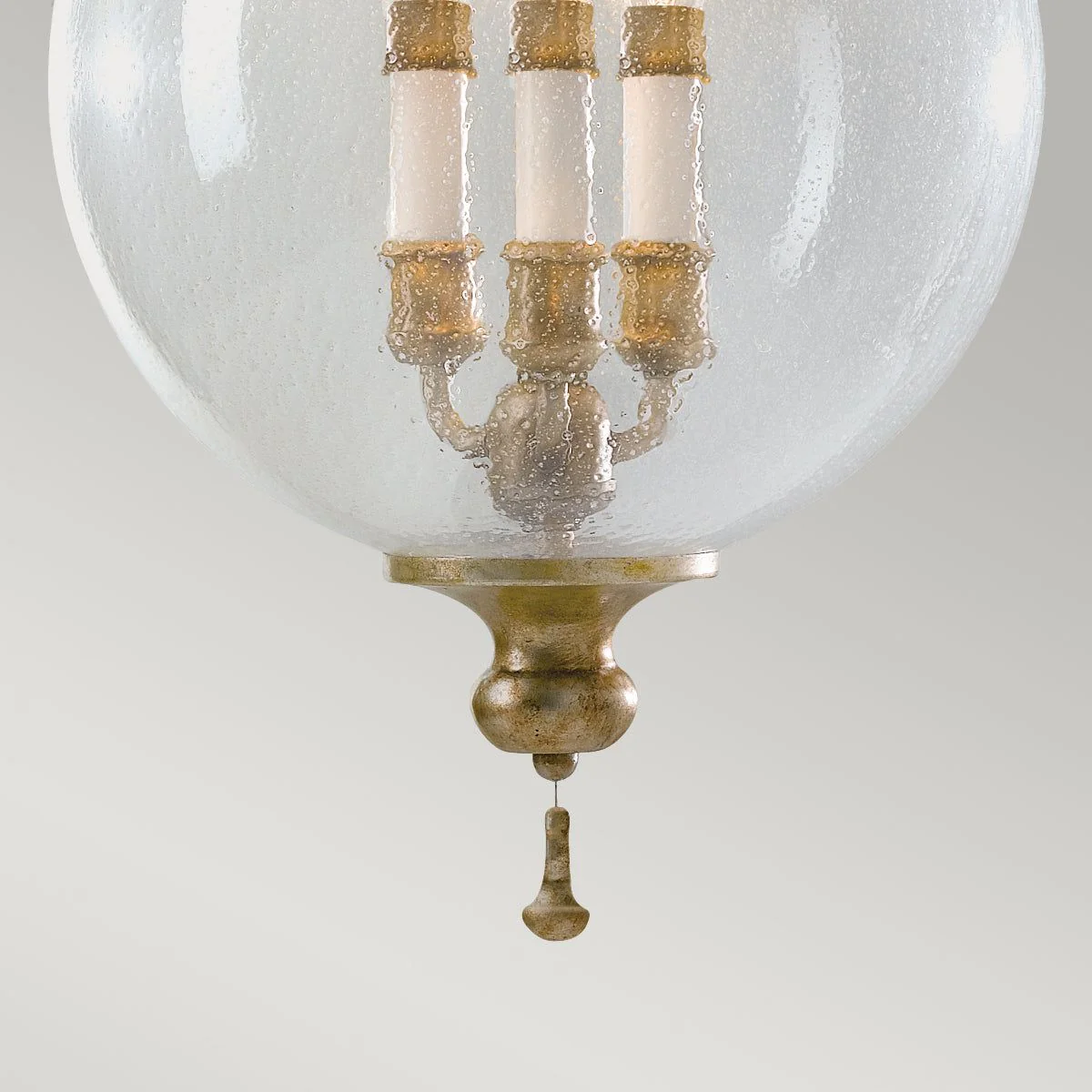 Argento 3Lt Centre Ceiling Light - Oxidized Silver Leaf Finish - Image 3