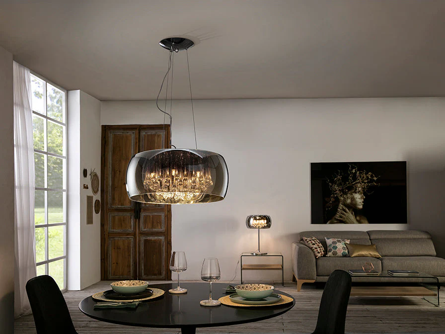 Argos 1/5/6Lt Crystal Ceiling Light - Chrome Finish - Image 10