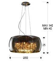 Argos 1/5/6Lt Crystal Ceiling Light - Chrome Finish - Image 14