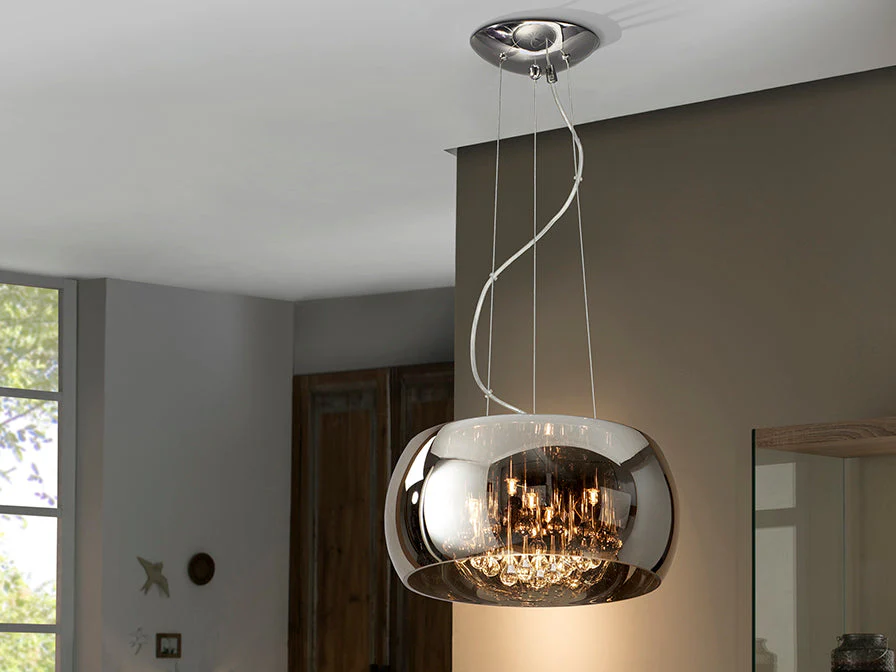 Argos 1/5/6Lt Crystal Ceiling Light - Chrome Finish - Image 4