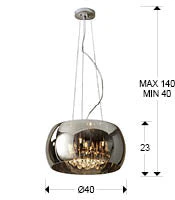 Argos 1/5/6Lt Crystal Ceiling Light - Chrome Finish - Image 7
