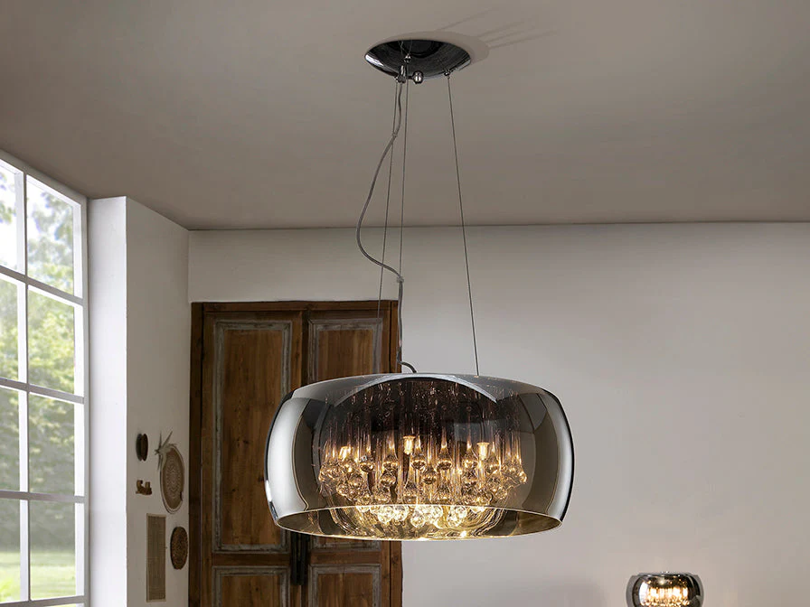Argos 1/5/6Lt Crystal Ceiling Light - Chrome Finish - Image 8
