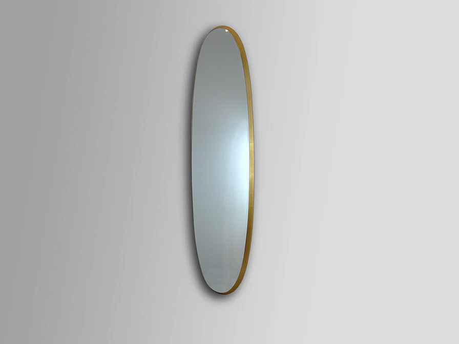 ARIES OVAL MIRROR, 136X36, SILVER/GOLD - Image 2