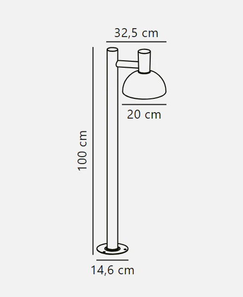 Arki Garden light Bollard-  Black/ Galvanized - Image 8