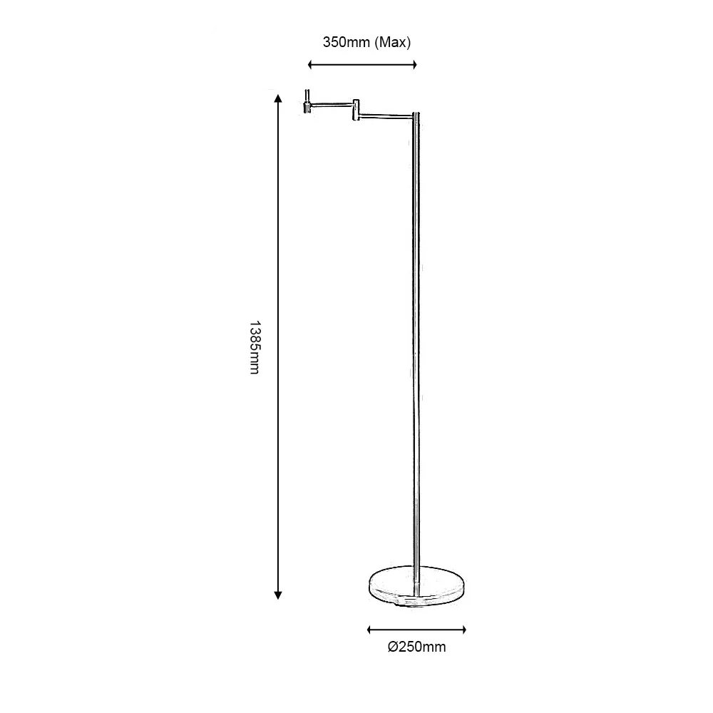 Armada Double Swing Arm Floor Lamp - Various Finishes - Image 4
