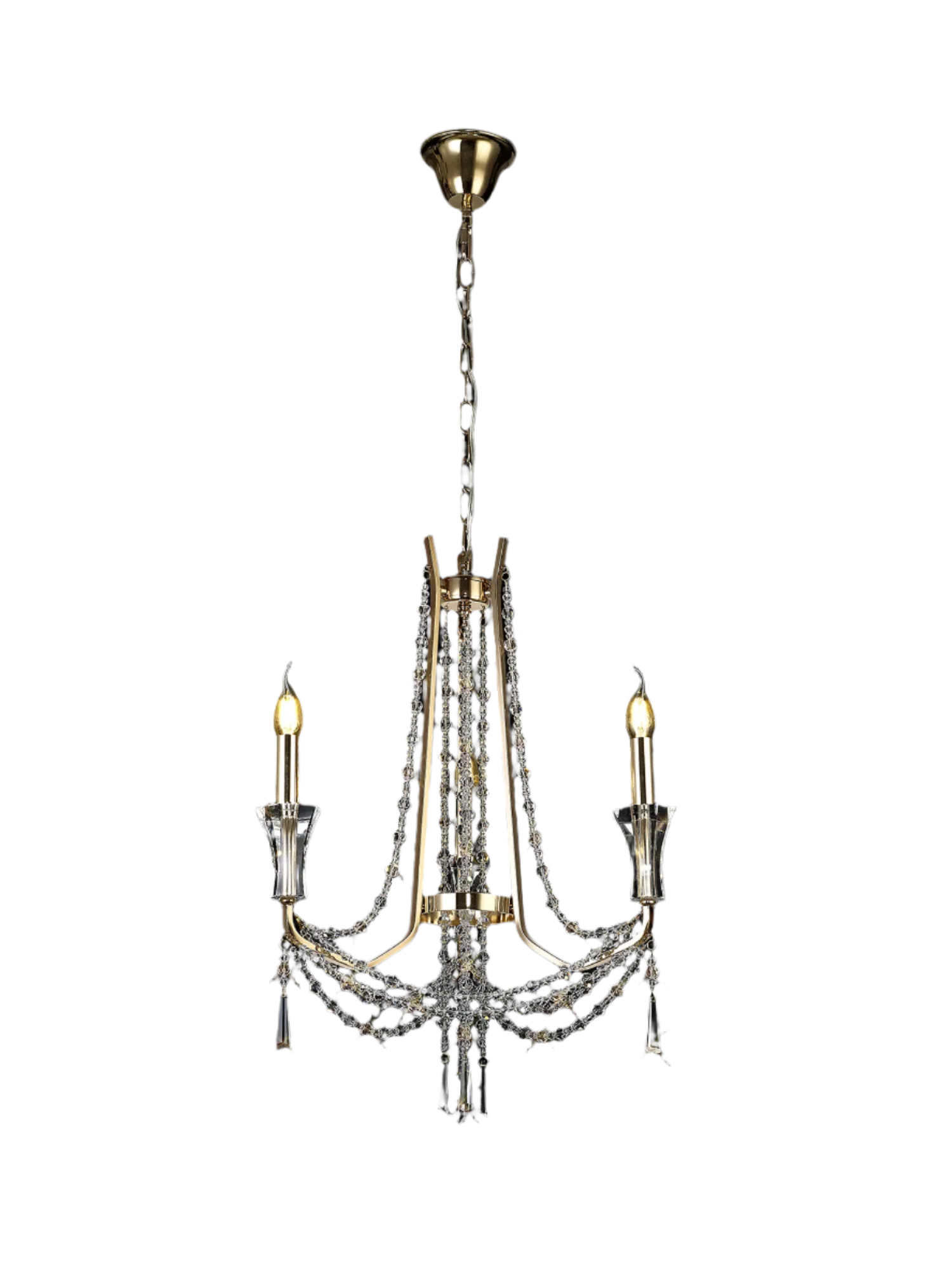 Armand 3/6/8Lt Crystal Chandelier - Chrome/Gold - Image 2