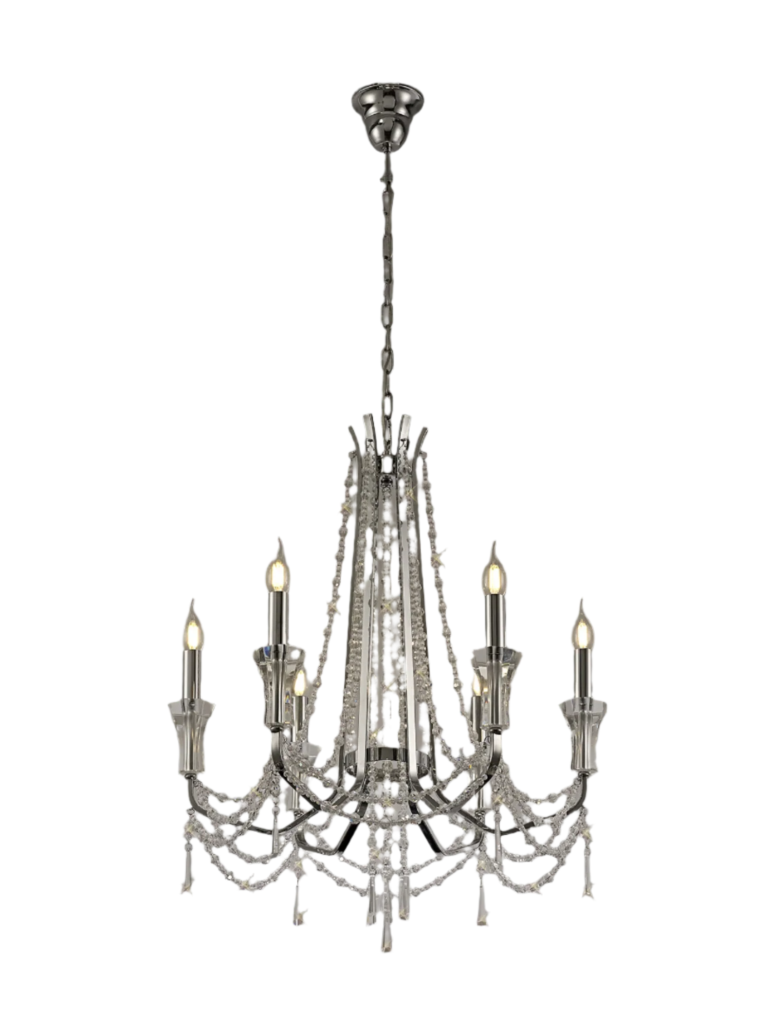 Armand 3/6/8Lt Crystal Chandelier - Chrome/Gold - Image 3