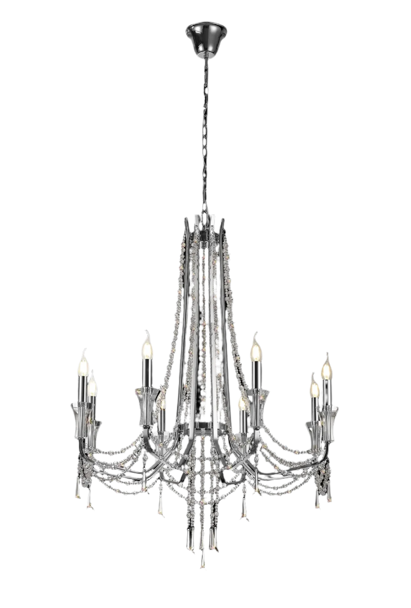 Armand 3/6/8Lt Crystal Chandelier - Chrome/Gold - Image 5
